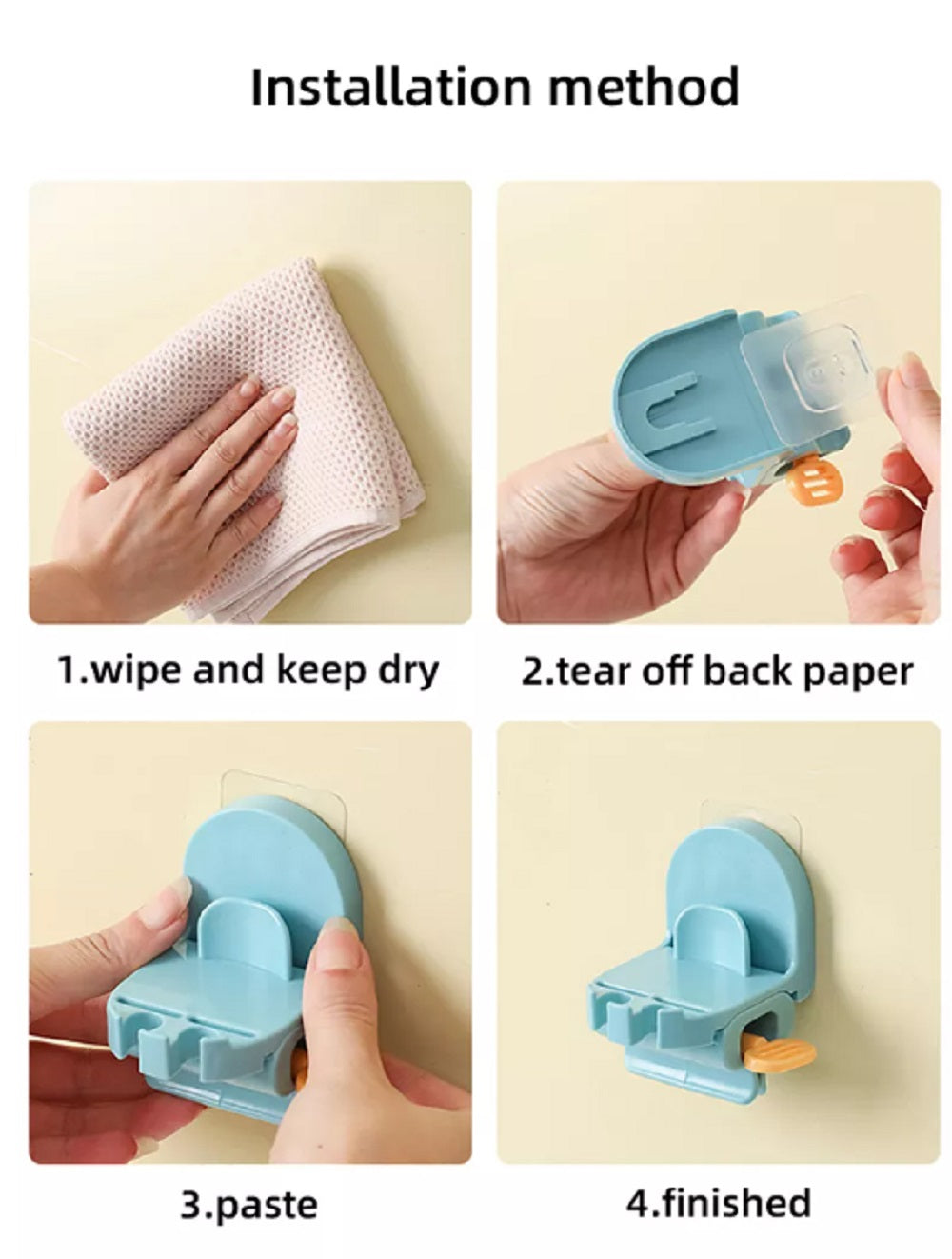 3-in-1 Wall-Mount Toothpaste Dispenser & Toothbrush Holder | TIKA