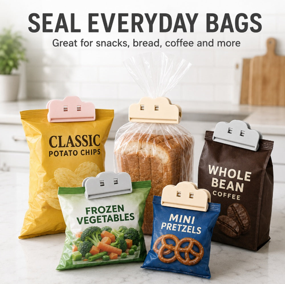6-Pack Food Storage Sealing Clips for Snack Bags | TIKA