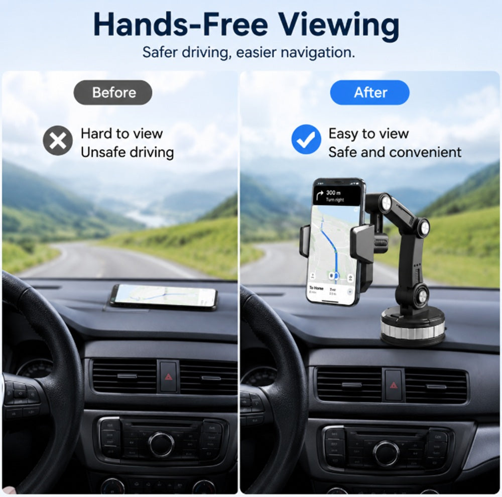 2-in-1 360° Car Phone Mount for Vent & Dashboard | TIKA