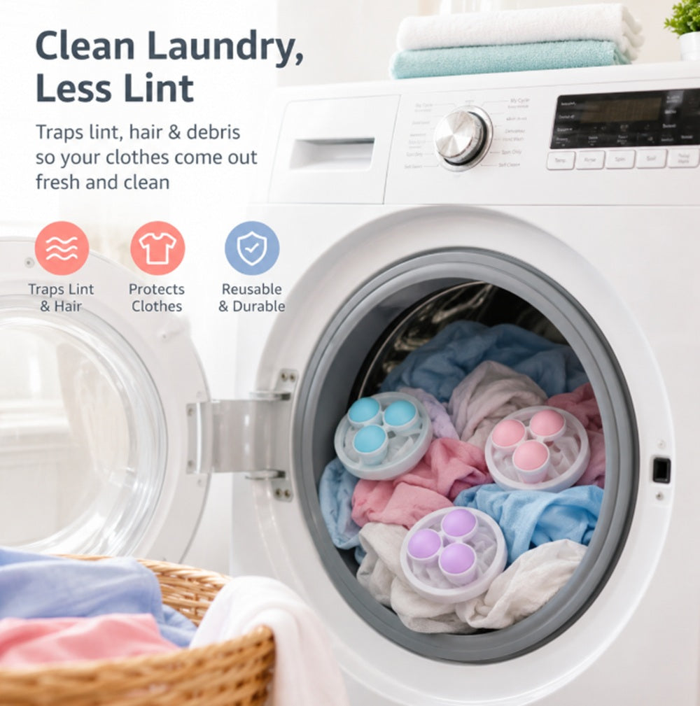 3-Pack Floating Mesh Laundry Lint Catcher Bags | TIKA