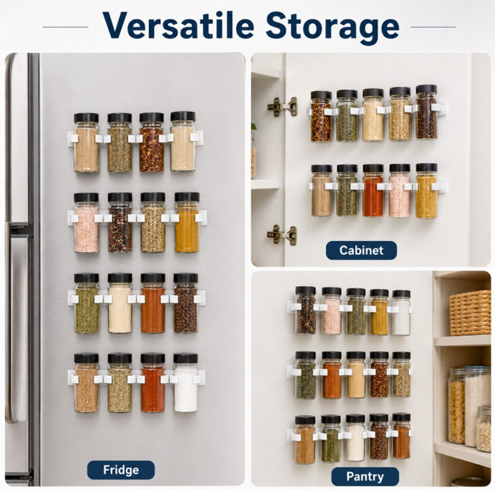 20-Clip Cabinet Door Spice Rack Organizer | TIKA