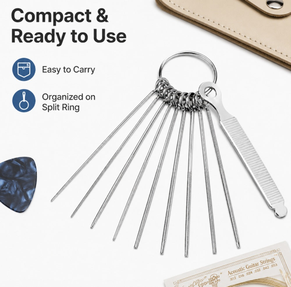 Guitar Nut Slotting Saw & File Kit for Repair & Setup | TIKA