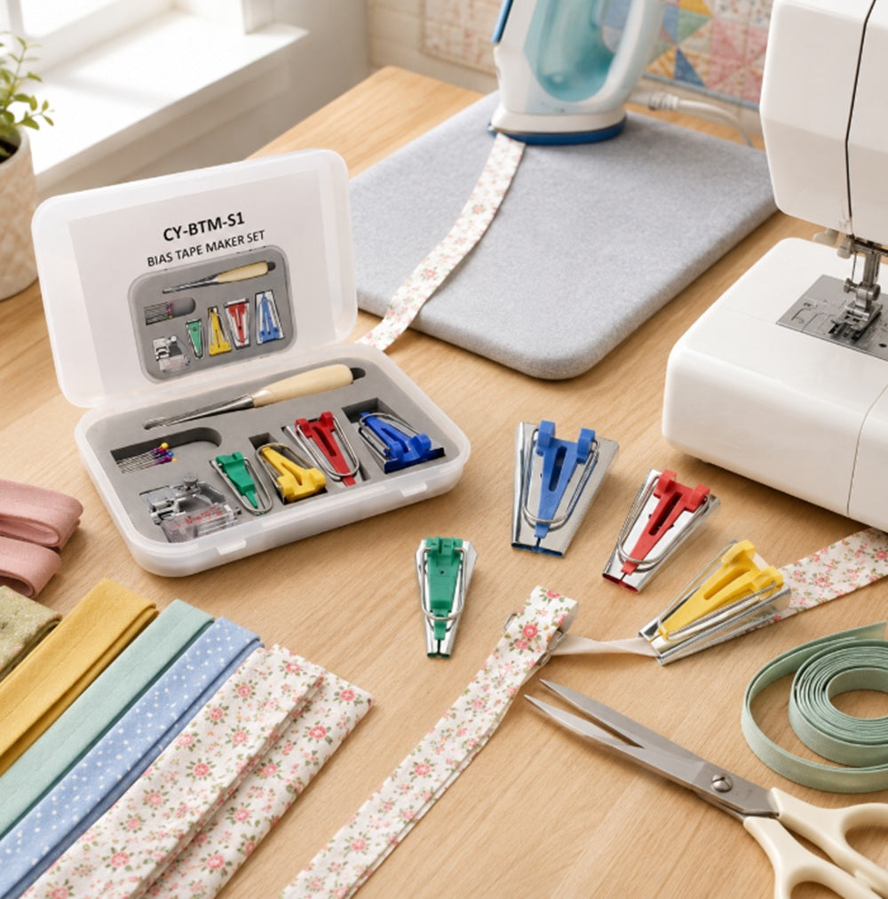 14-Piece Bias Tape Maker Kit with Binder Foot | TIKA