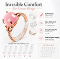 12-Pack Clear Silicone Ring Size Adjusters | TIKA