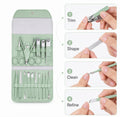 16-Piece Stainless Steel Manicure Kit with Case | TIKA