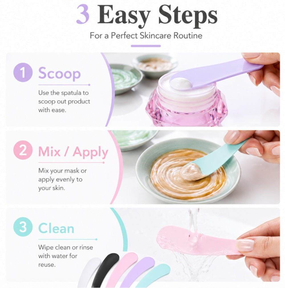 100-Pack Mini Disposable Cosmetic Spatulas | TIKA