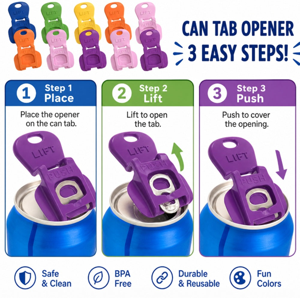 6-Pack Can Tab Openers & Drink Covers | TIKA