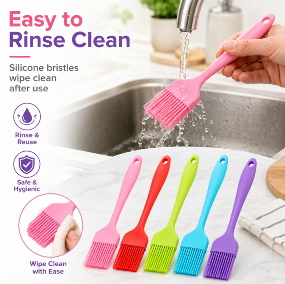 5-Piece Silicone Basting Brush Set for BBQ & Baking | TIKA