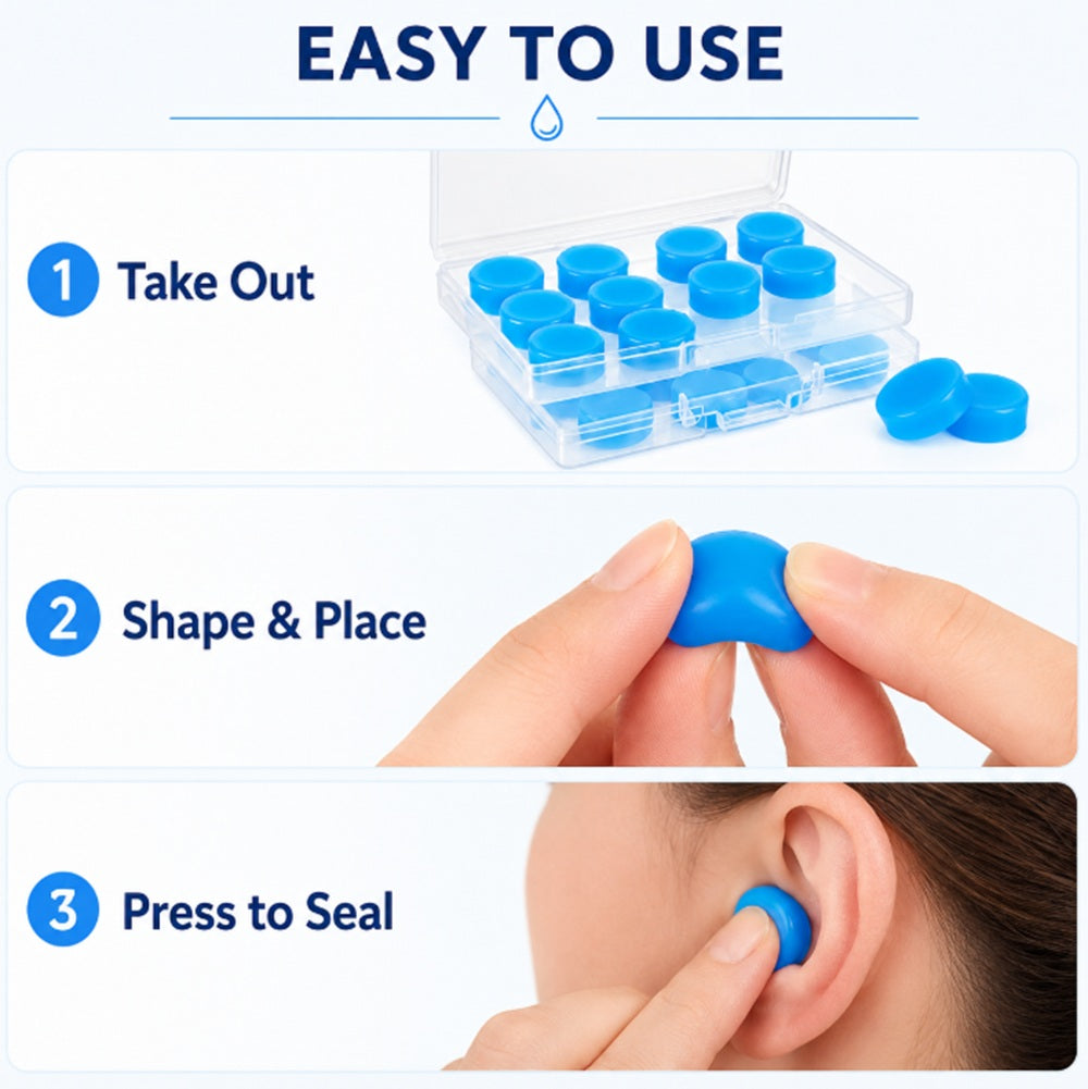 16-Piece Reusable Silicone Earplug Set | TIKA