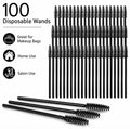 100-Pack Disposable Mascara Wands & Eyelash Spoolies | TIKA