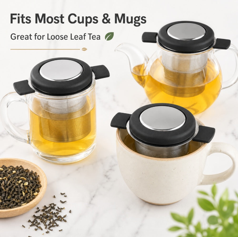 Stainless Steel Fine-Mesh Loose-Leaf Tea Infuser Strainer | TIKA