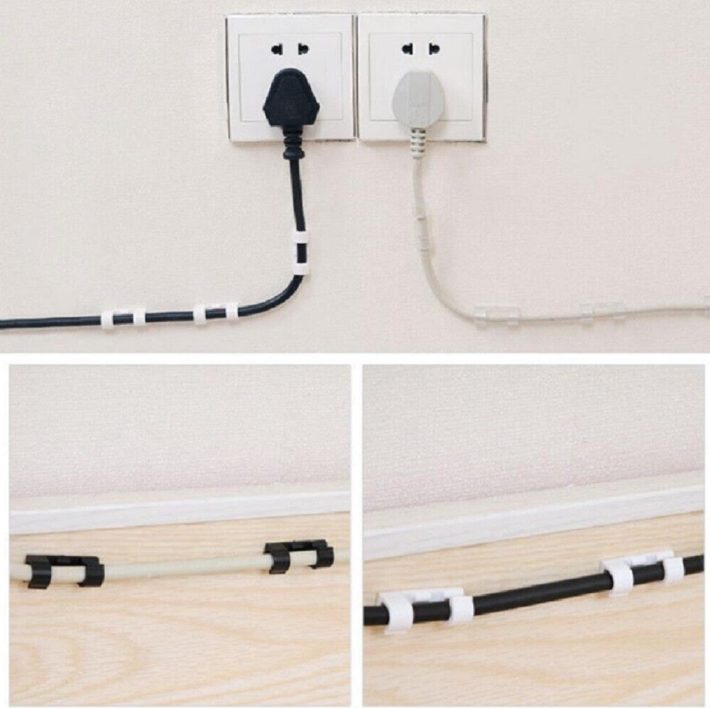 48-Pack Self-Adhesive Cable Organizer Clips | TIKA