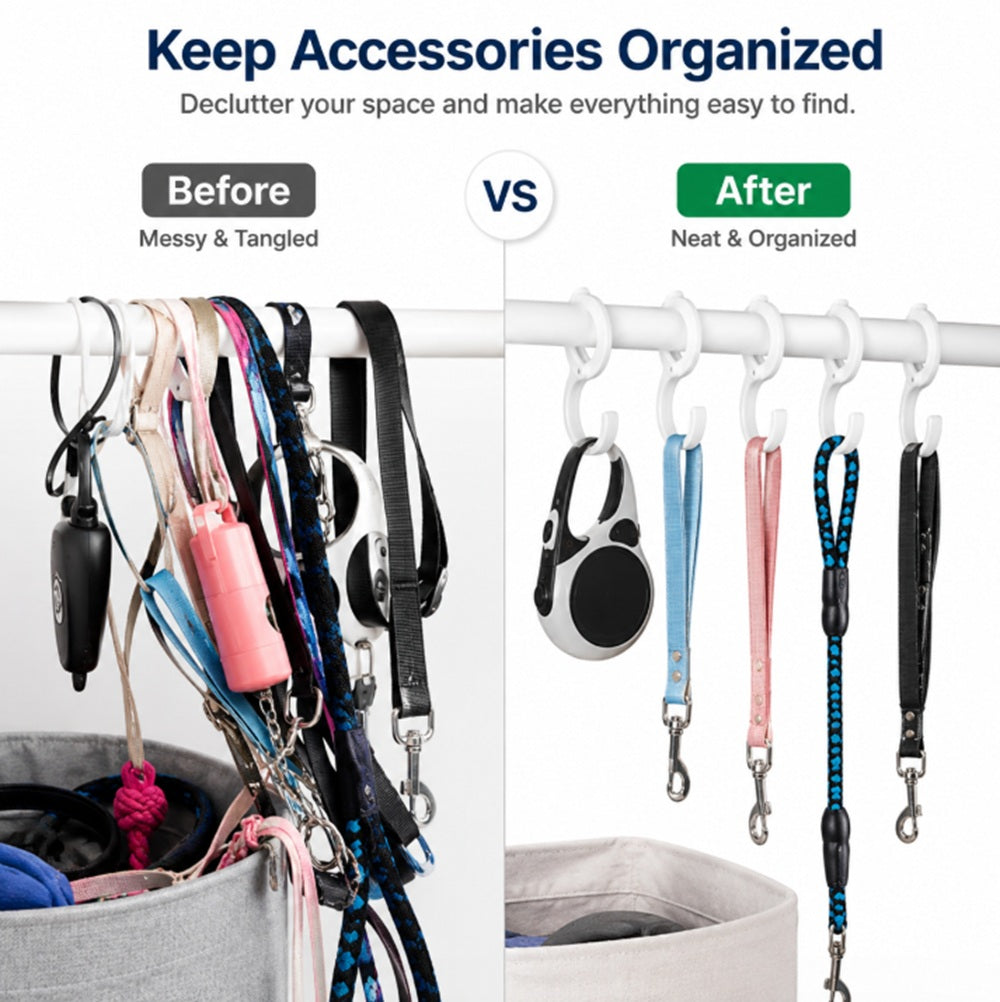 10-Pack Table Edge Clip Hooks for Desks & Shelves | TIKA