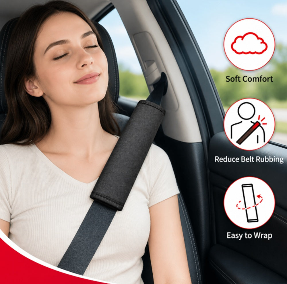 2-Pack Soft Seat Belt Shoulder Pad Covers | TIKA