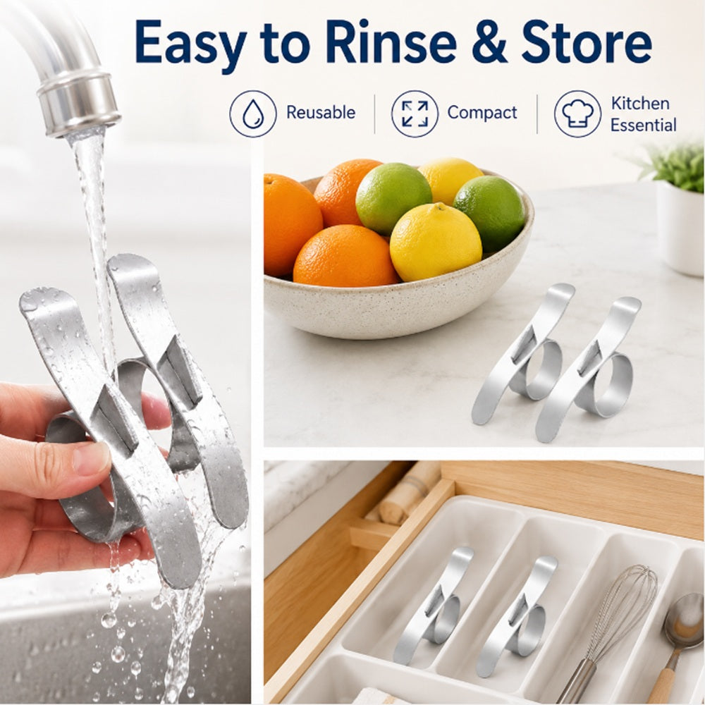 2-Pack Stainless Steel Citrus Peeler Tools for Oranges & Lemons | TIKA