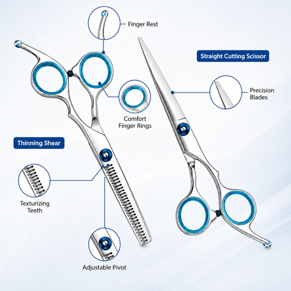 Hair Cutting Scissors & Thinning Shears Set | TIKA