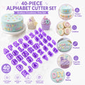 40-Piece Alphabet & Number Fondant Cutter Set | TIKA