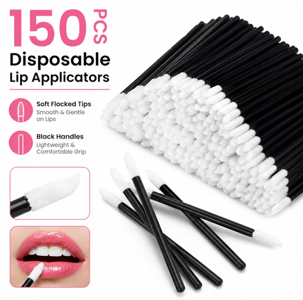 150-Piece Disposable Lip Brush Wands for Lipstick & Gloss | TIKA