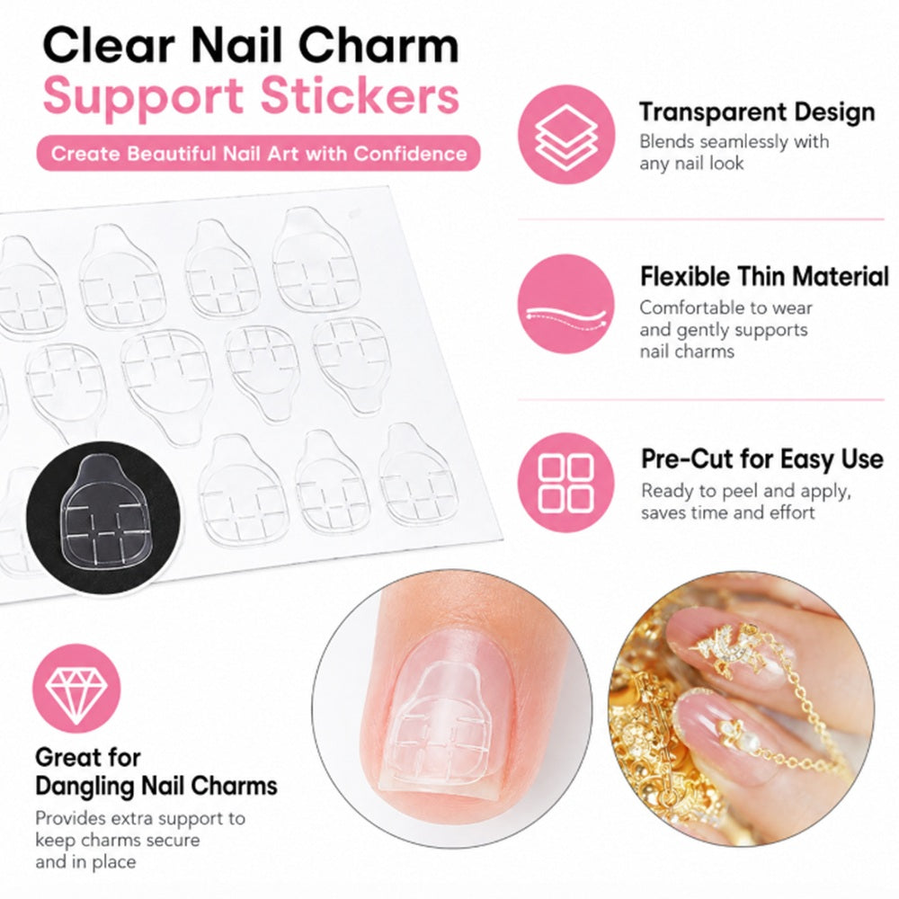 10 Sheets Clear Double-Sided Nail Adhesive Tabs | TIKA