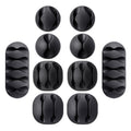 10-Pack Self-Adhesive Cable Clips for Desk & Charger Cords | TIKA