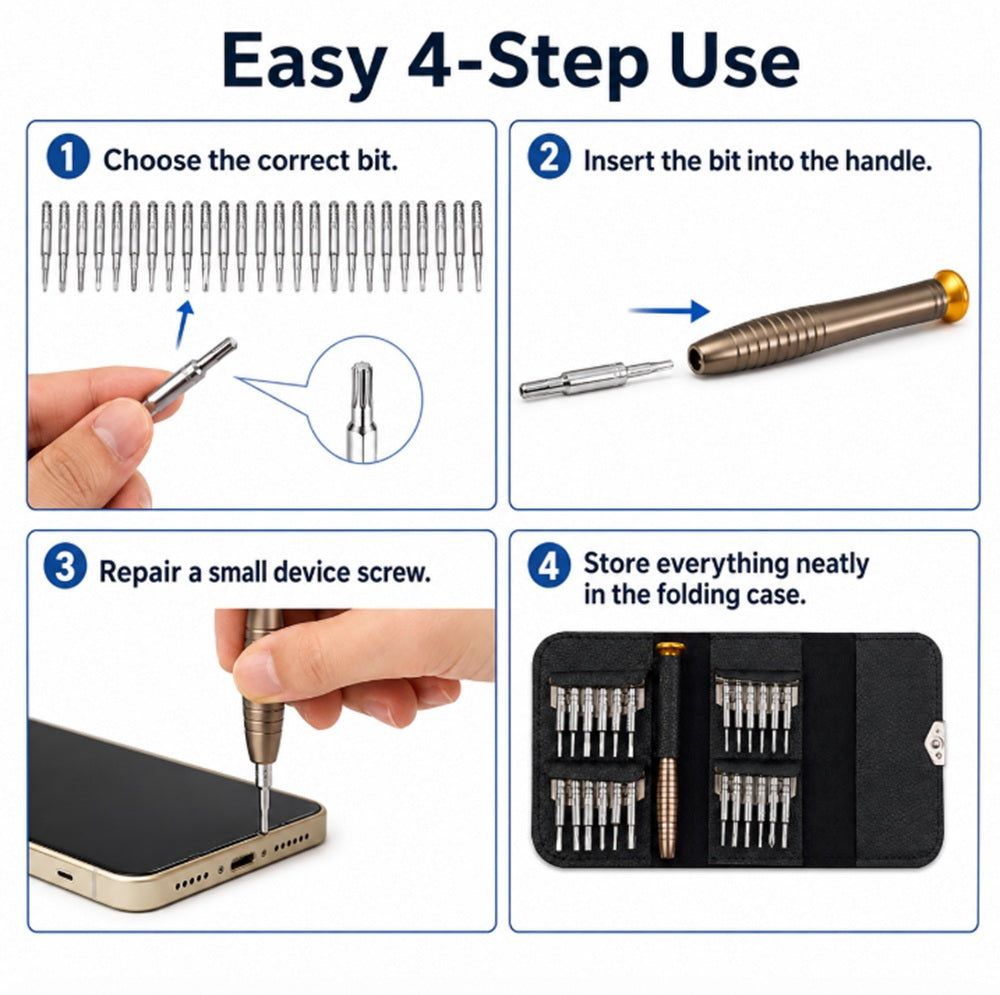 25-in-1 Precision Screwdriver Set for Electronics | TIKA