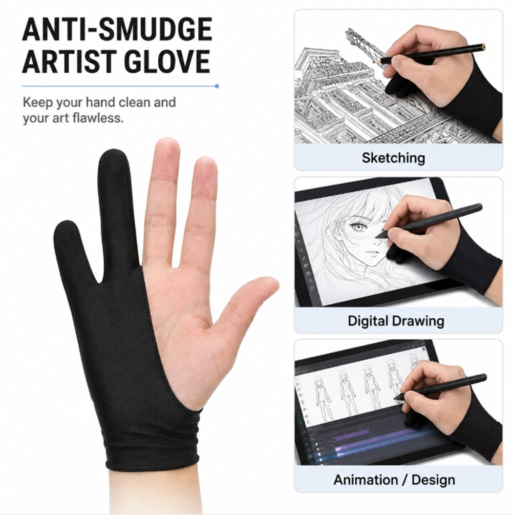 Two-Finger Artist Glove for Digital Drawing | TIKA