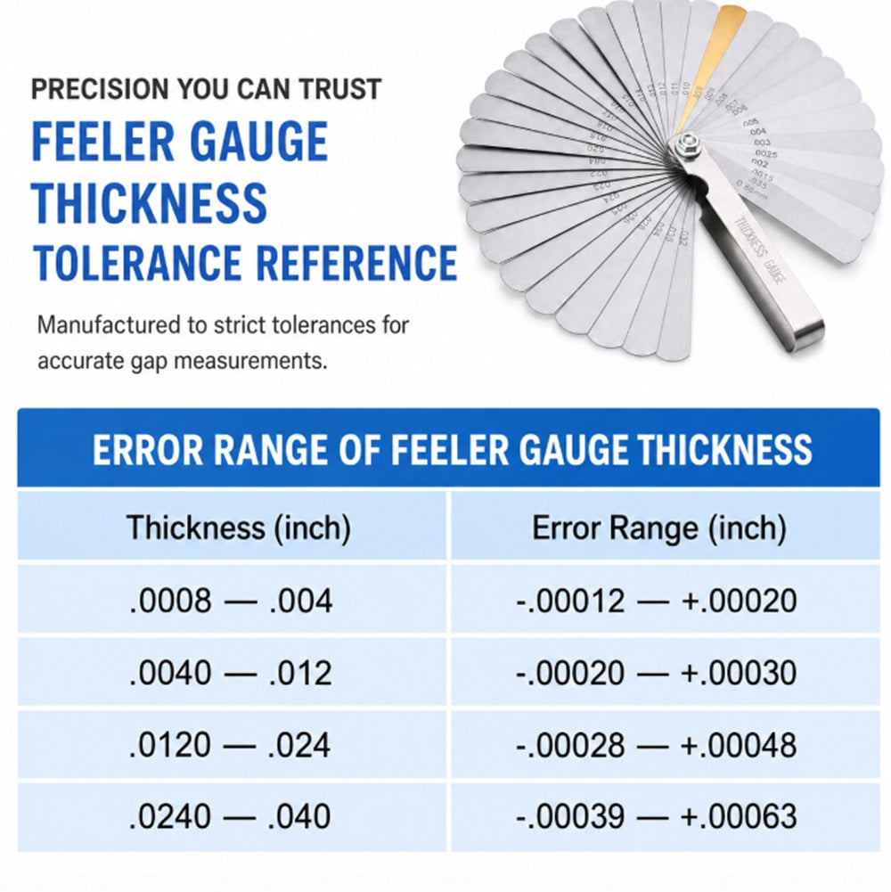 32-Blade Metric & SAE Feeler Gauge Set | TIKA