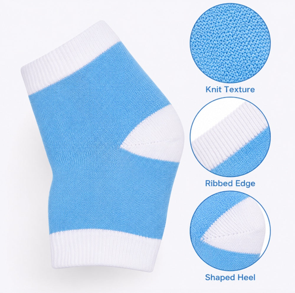 2-Pair Gel-Lined Open-Toe Heel Socks | TIKA