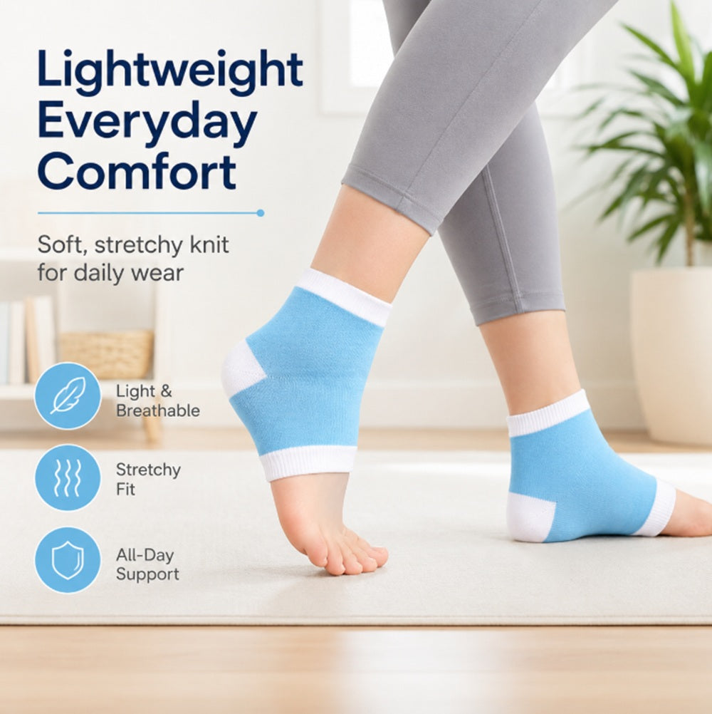 2-Pair Gel-Lined Open-Toe Heel Socks | TIKA