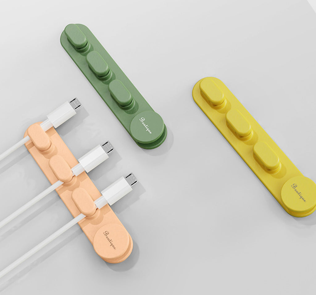 3-Pack Self-Adhesive Silicone Cable Organizer Clips | TIKA
