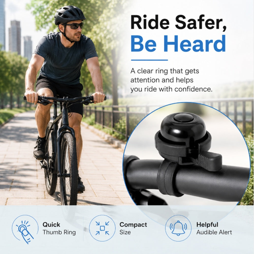 Loud Metal Bicycle Bell for Handlebars | TIKA