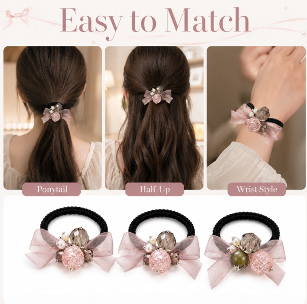 3-Pack Elastic Ponytail Hair Ties for Women & Girls | TIKA