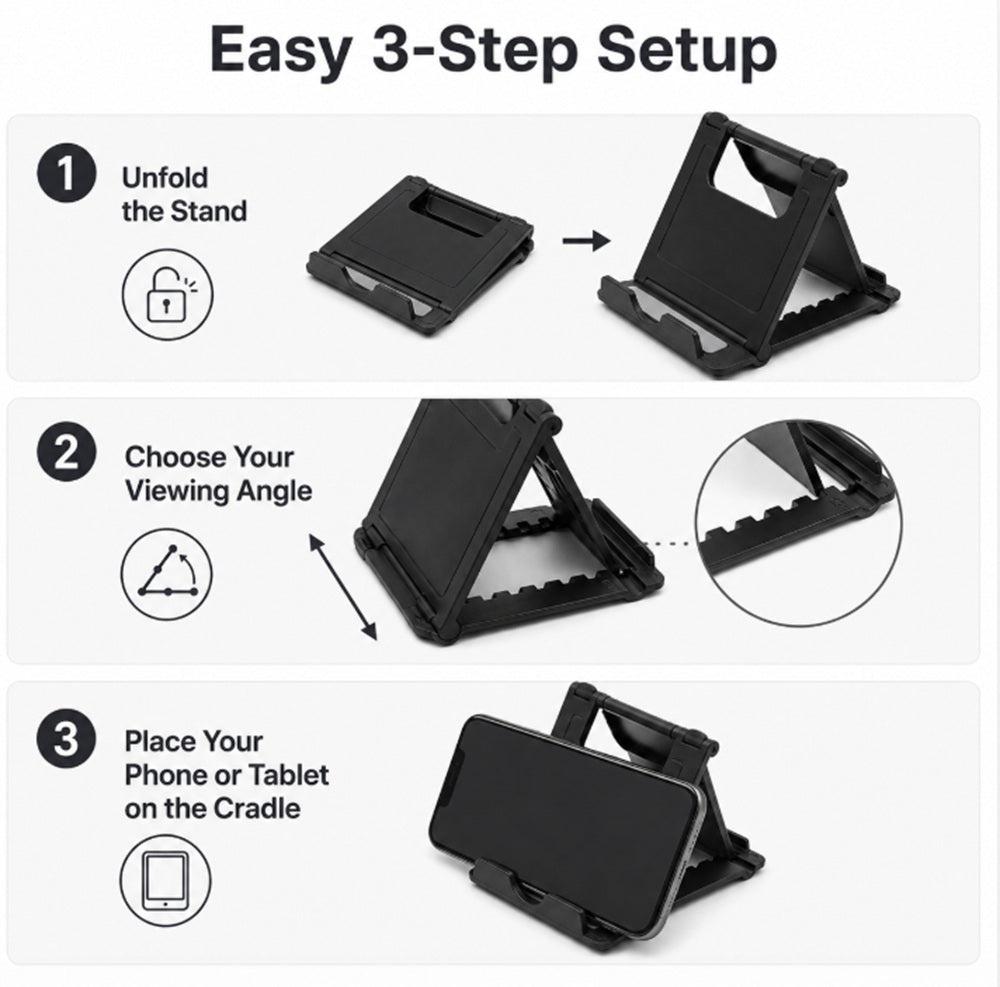 Adjustable Foldable Phone Desk Stand | TIKA