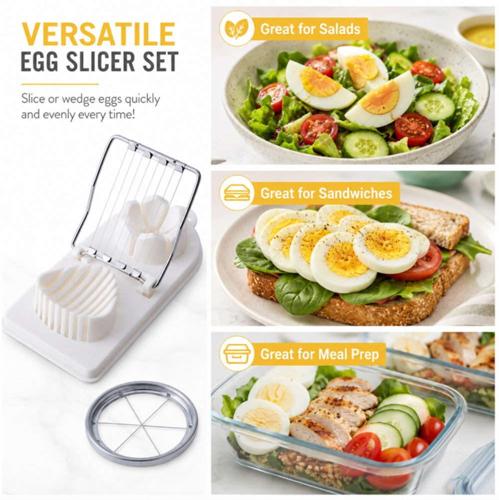 2-in-1 Stainless Steel Egg and Vegetable Slicer | TIKA