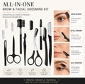 12-Piece Eyebrow & Facial Hair Grooming Kit | TIKA