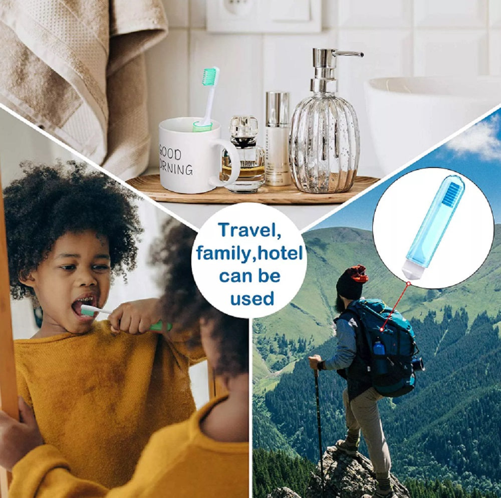 4-Pack Folding Travel Toothbrushes | TIKA