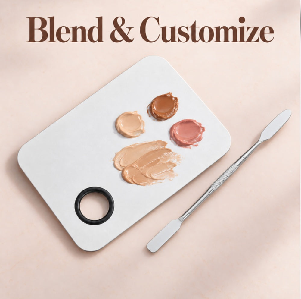 Acrylic Makeup Mixing Palette with Spatula | TIKA