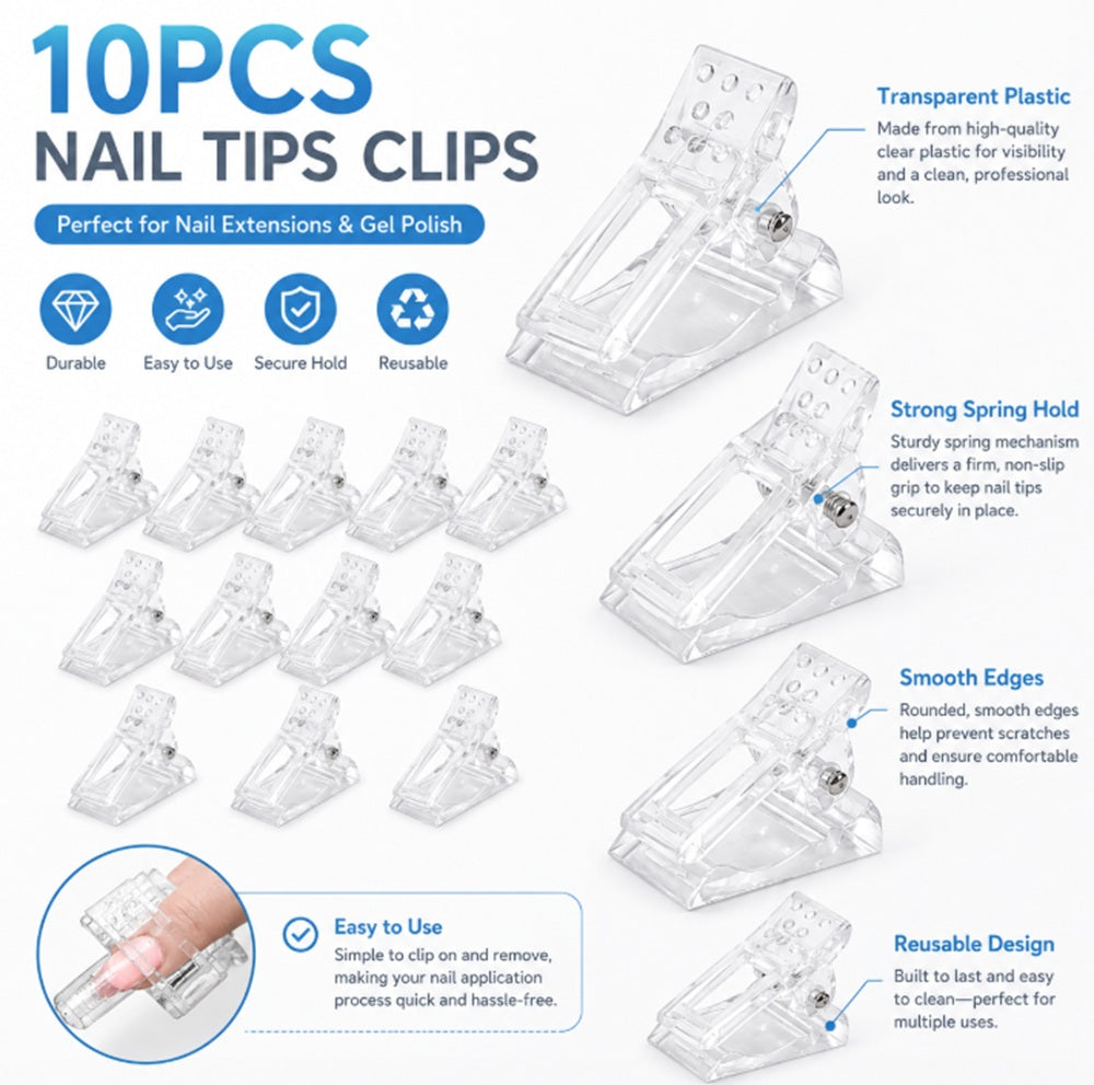 10-Pack Nail Extension Tip Clippers | TIKA