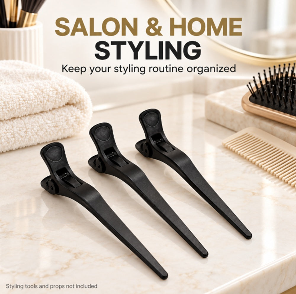 10-Pack Non-Slip Croc Hair Sectioning Clips | TIKA