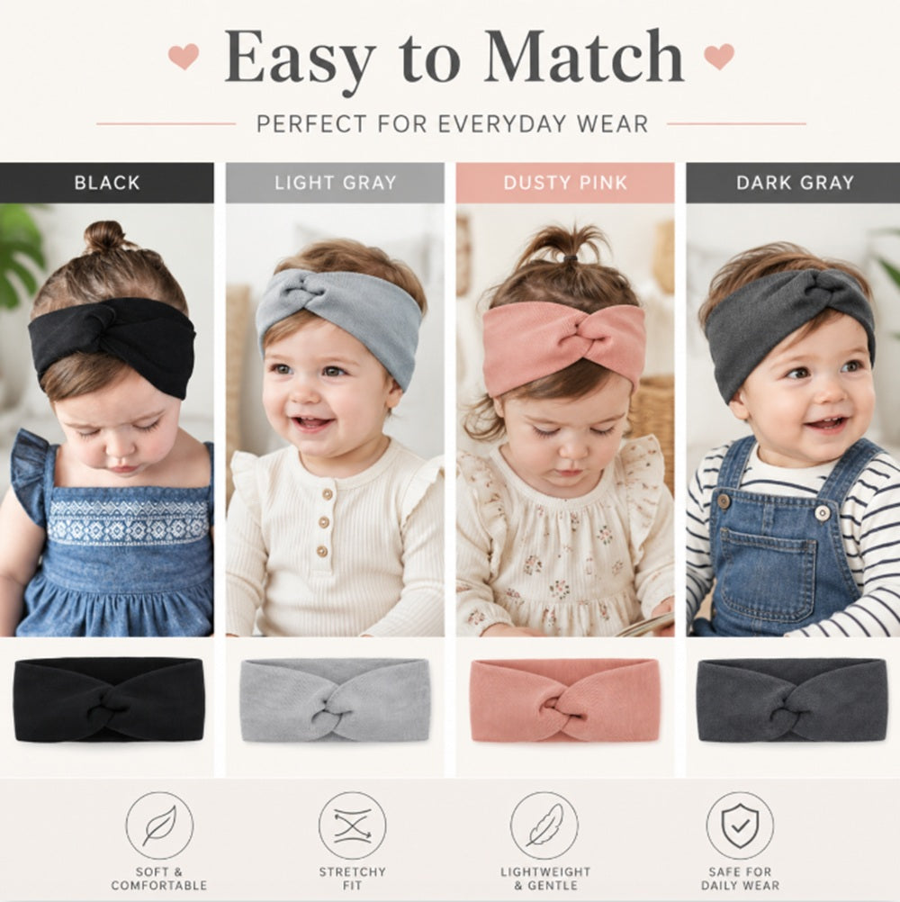 4-Pack Baby Girl Lace Bow Headbands | TIKA