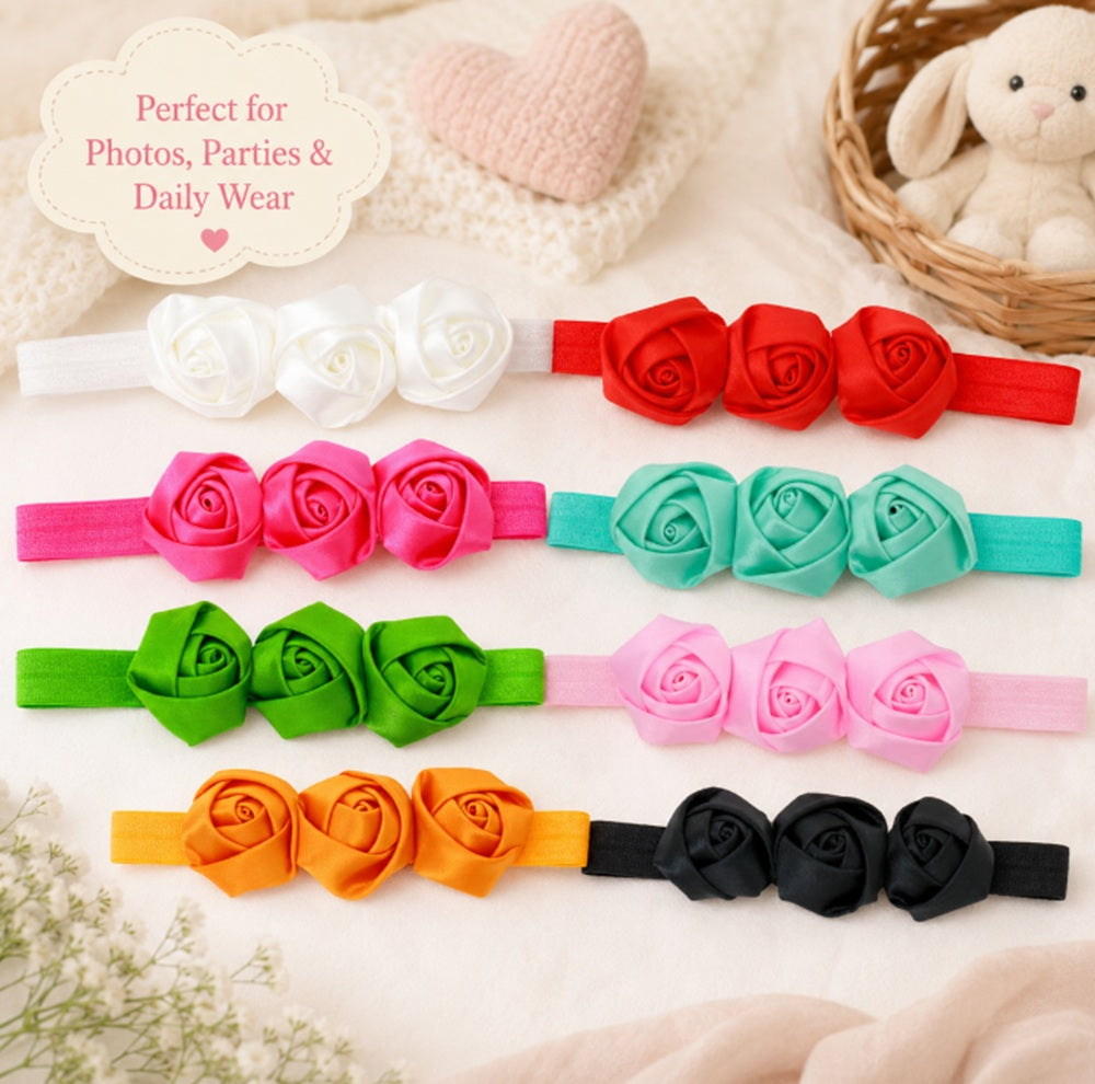 8-Piece Baby Girl Bow Headband Set | TIKA