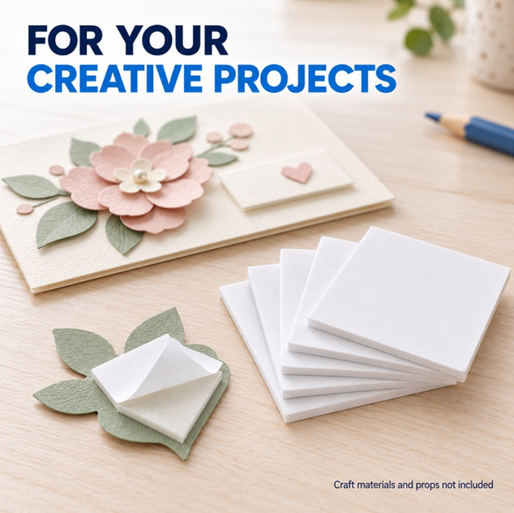50-Pack White Double-Sided Foam Mounting Pads | TIKA