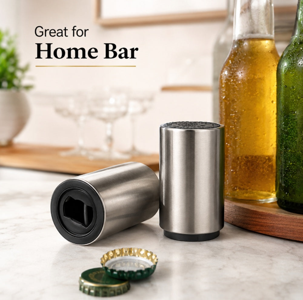 2-Pack Stainless Steel Push-Down Bottle Openers | TIKA