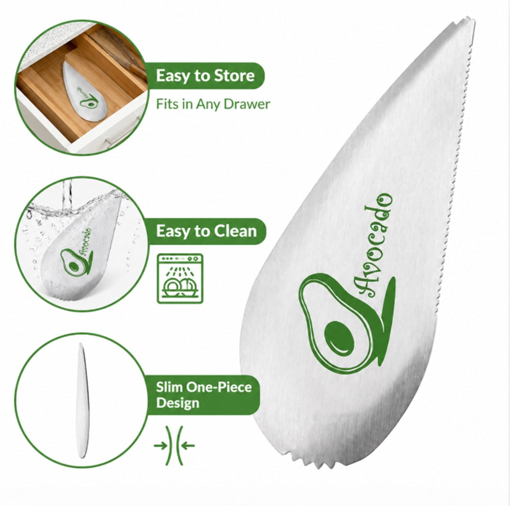 Stainless Steel Avocado Slicer, Pit Remover & Peeler – TIKA