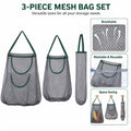 3-Pack Reusable Hanging Mesh Produce Bags | TIKA