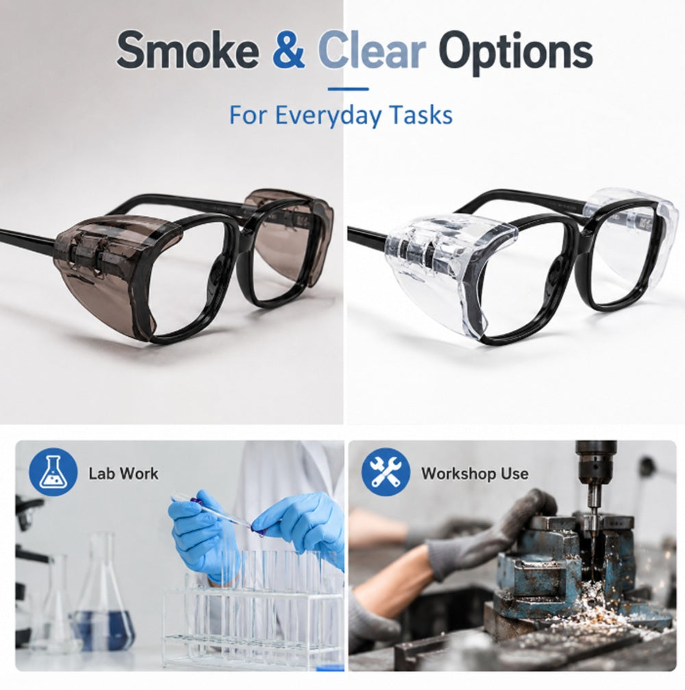 2-Pair Clear Slip-On Eyeglass Side Shields | TIKA