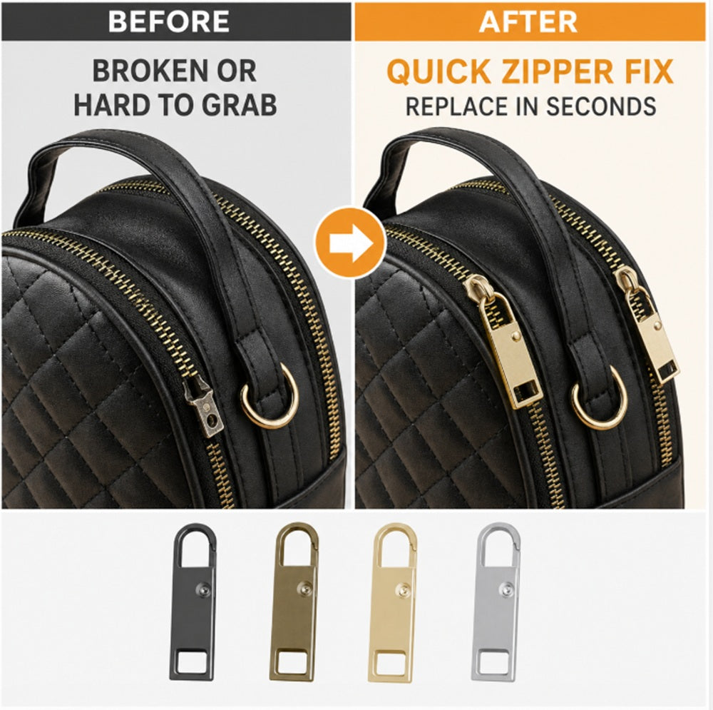 8-Pack Metal Zipper Pull Tab Replacements | TIKA