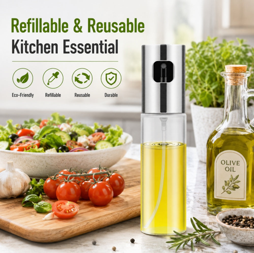Stainless Steel Olive Oil Sprayer Mister for Cooking & BBQ | TIKA