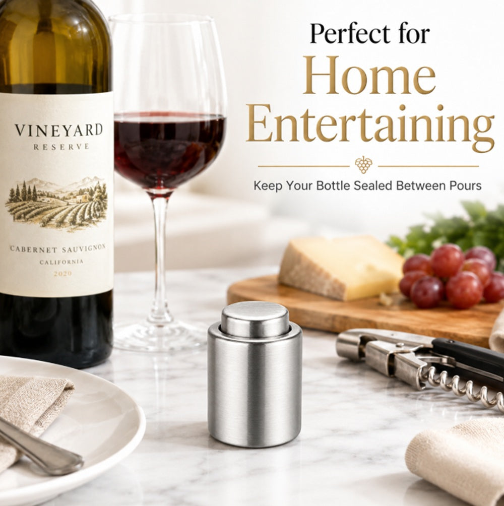 Vacuum Wine Bottle Stopper & Freshness Preserver | TIKA