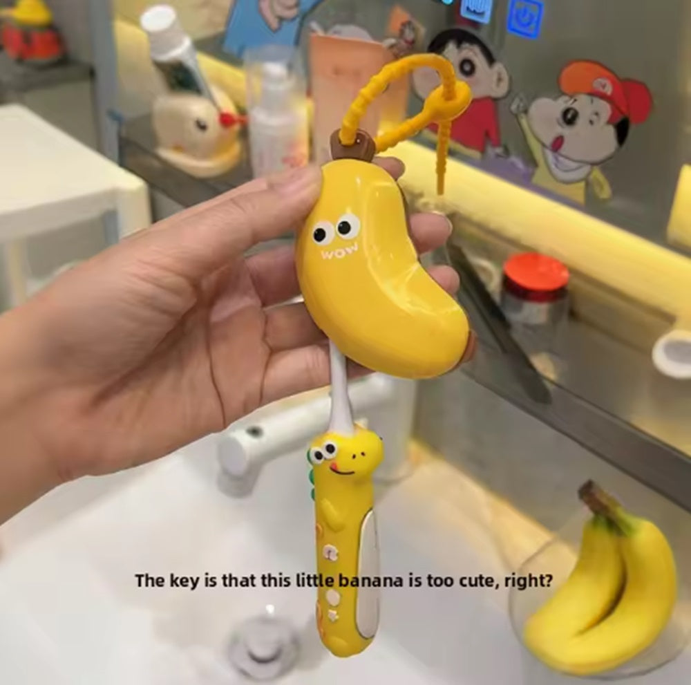 2-Pack Banana Travel Toothbrush Cases with Dispenser | TIKA